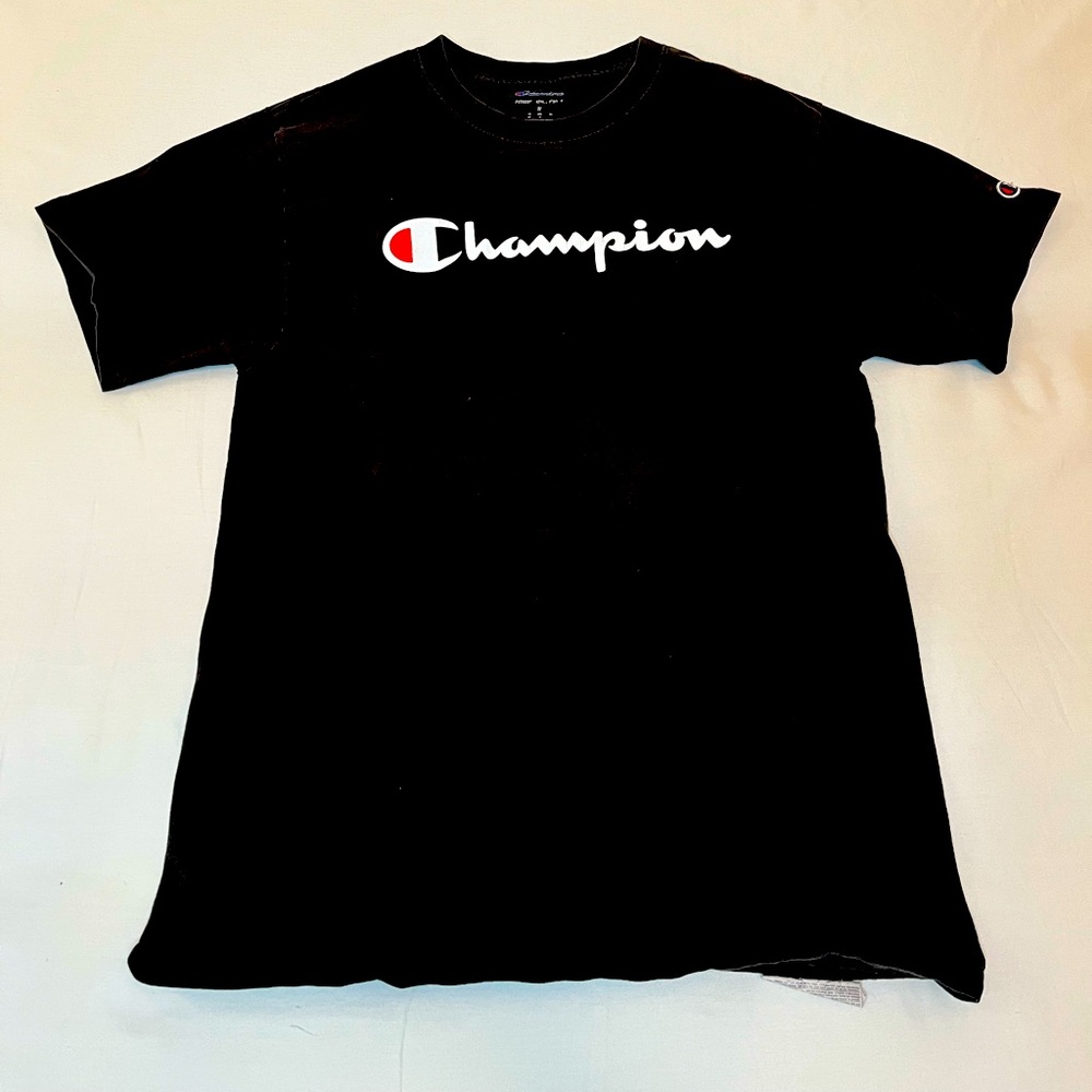 Champion Black T-Shirt    Size M